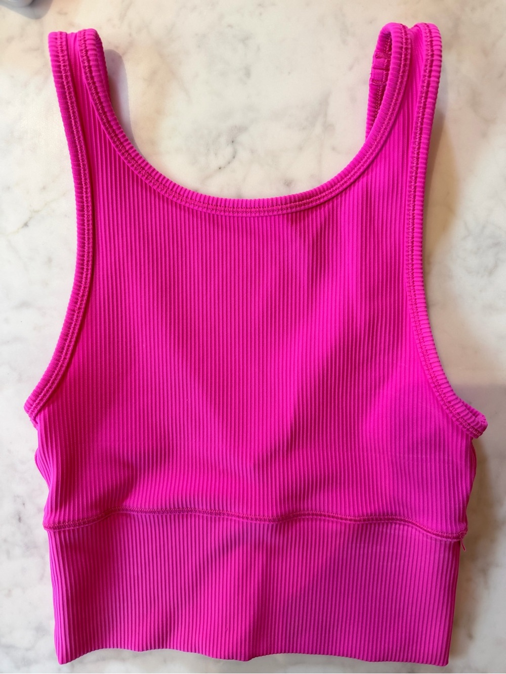 lululemon athletica Ribbed Crop Tank Top in Hot Pink